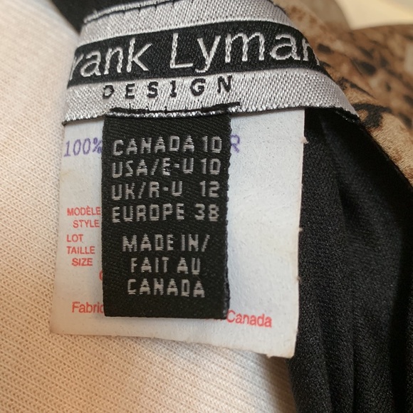 Frank Lyman animal print one shoulder midi dress. - Picture 5 of 8